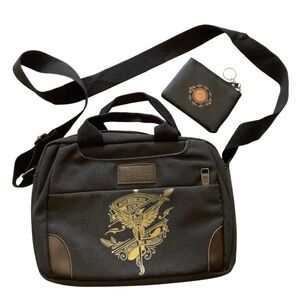 Canvas Wednesday Addams Nevermore Cosplay Crossbody Bag